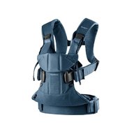 BabyBjorn - Marsupiu anatomic One, cu pozitii multiple de purtare Denim Midnight Blue, Bumbac