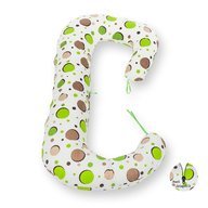BabyNeeds - Perna 3 in 1 pentru gravide si bebelusi Soft Plus, Bulinute verzi