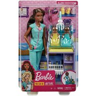 Mattel - Papusa Barbie Doctor pediatru, Verde