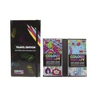 Set de colorat portabil, Colour Therapy, 2 x 50 pag