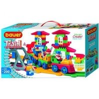 Set de construit Bauer Tren, 200 piese