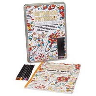 Set de lux de colorat pentru adulti modele botanice