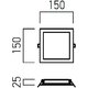 PANOU LED XFACE PATRAT 12W 6000K IP20 ALB MAT ARELUX