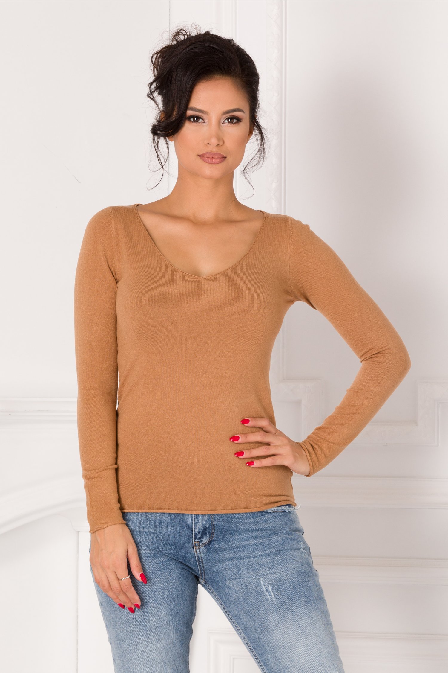 Bluza kimmy maro cu decolteu in v