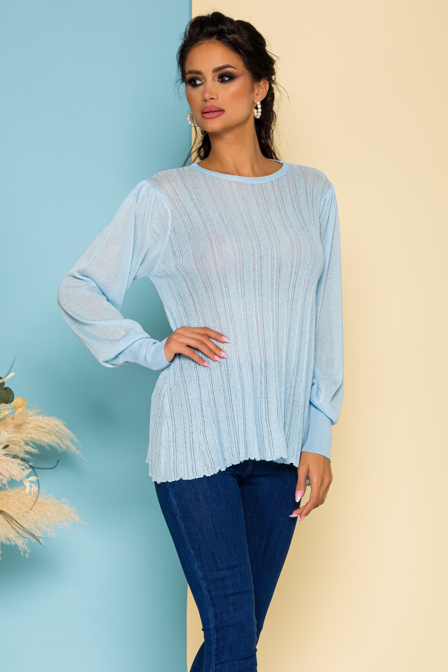 Bluza Maria tricotata bleu