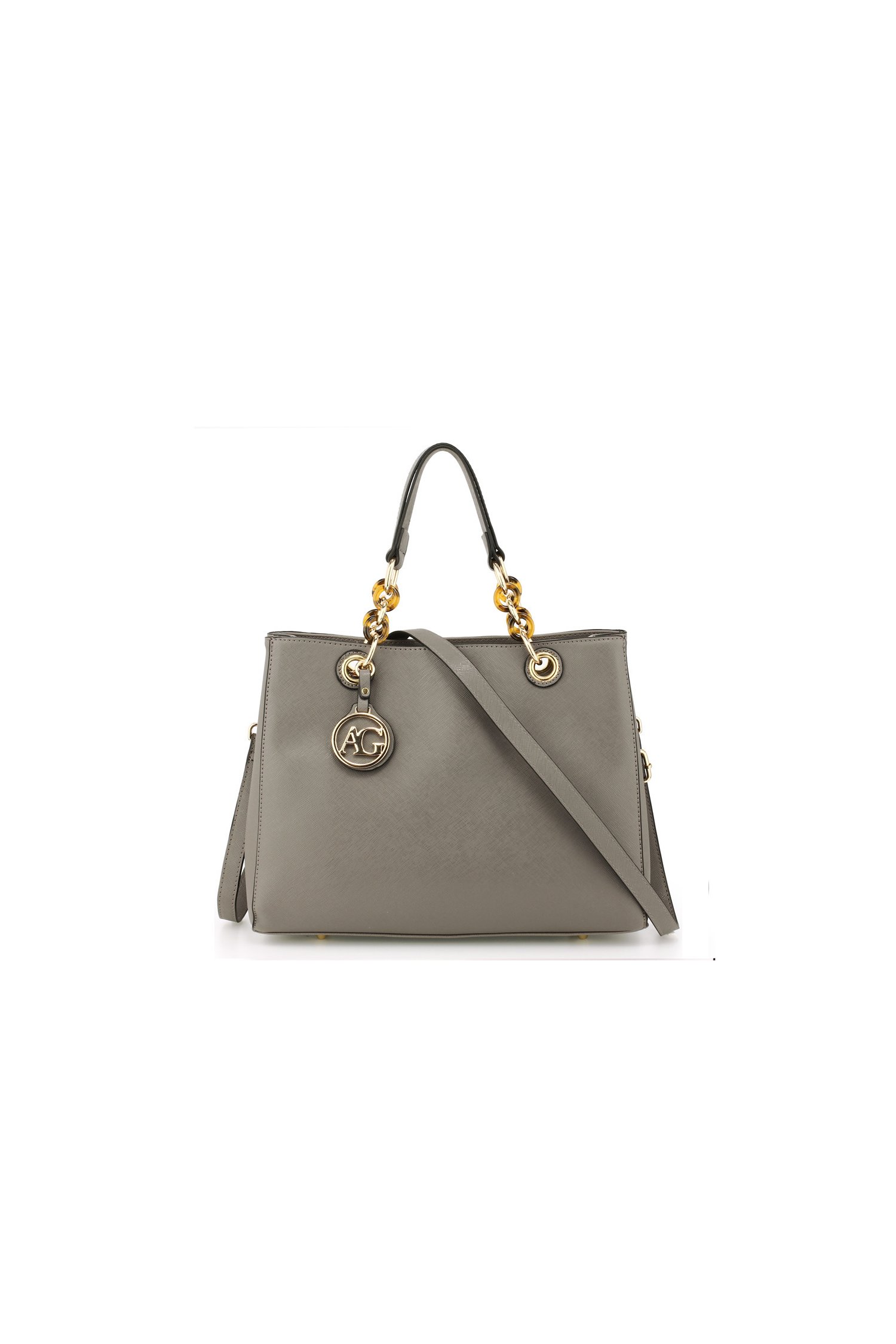 Geanta brena gri office eleganta