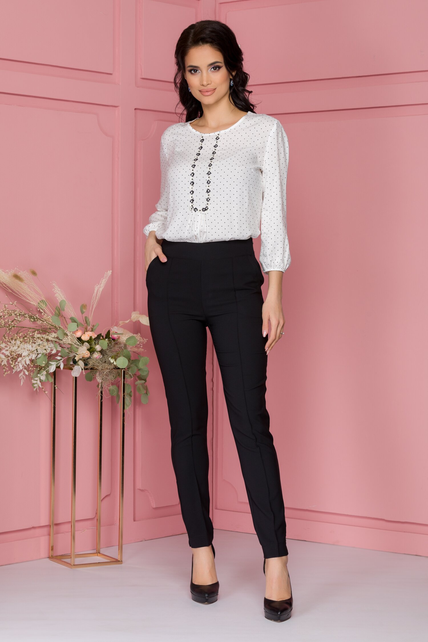 Pantaloni Fofy negri office