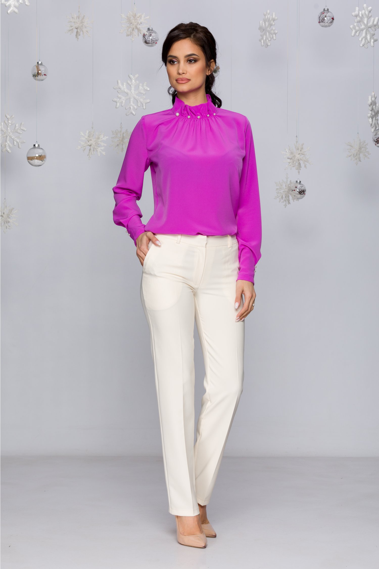 Pantaloni LaDonna ivory office