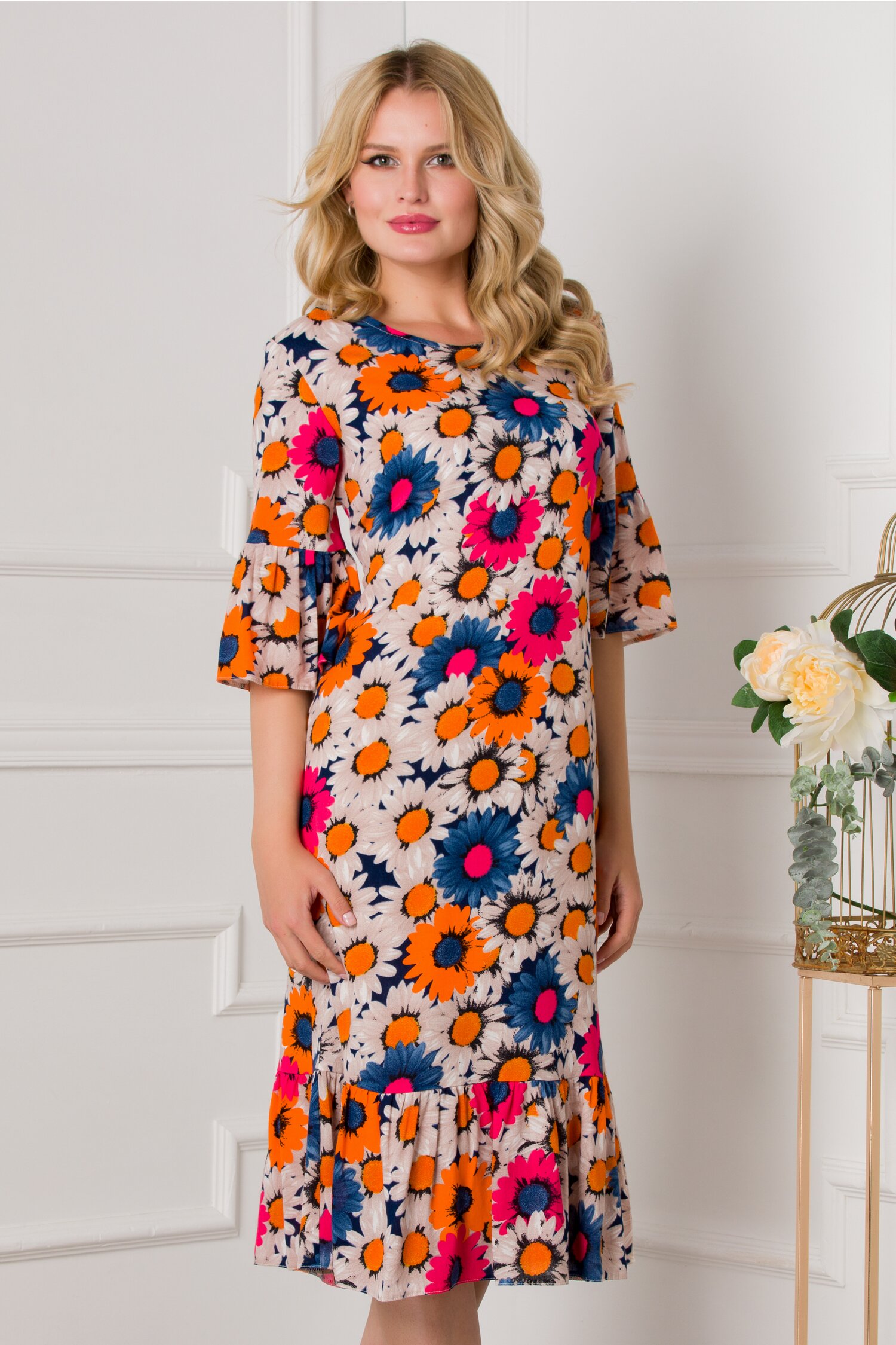 Rochie Velma cu imprimeu floral maxi