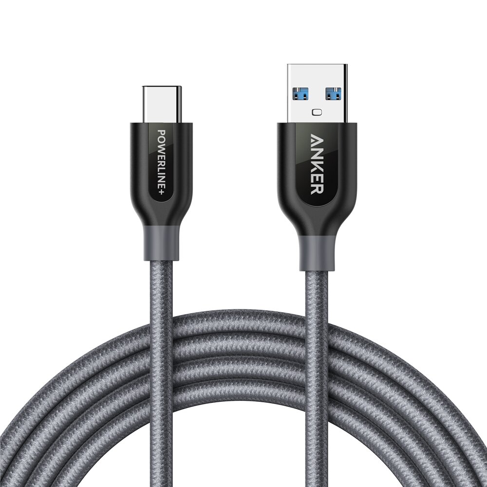 Cablu USB-C USB-A 3.0 Anker PowerLine+ 1.8 m gri