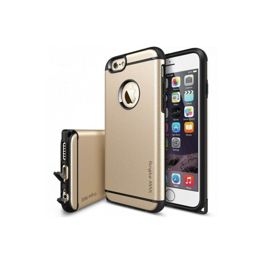 Husa iPhone 6 / 6s Ringke ARMOR MAX ROYAL GOLD+BONUS folie protectie display Ringke