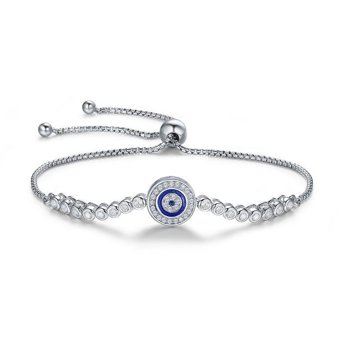 Bratara din argint blue eye tennis
