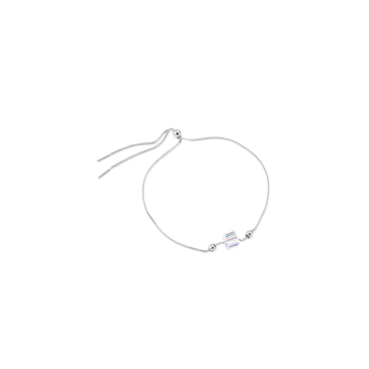 Bratara din argint cu cristal swarovski boreal crystal cube