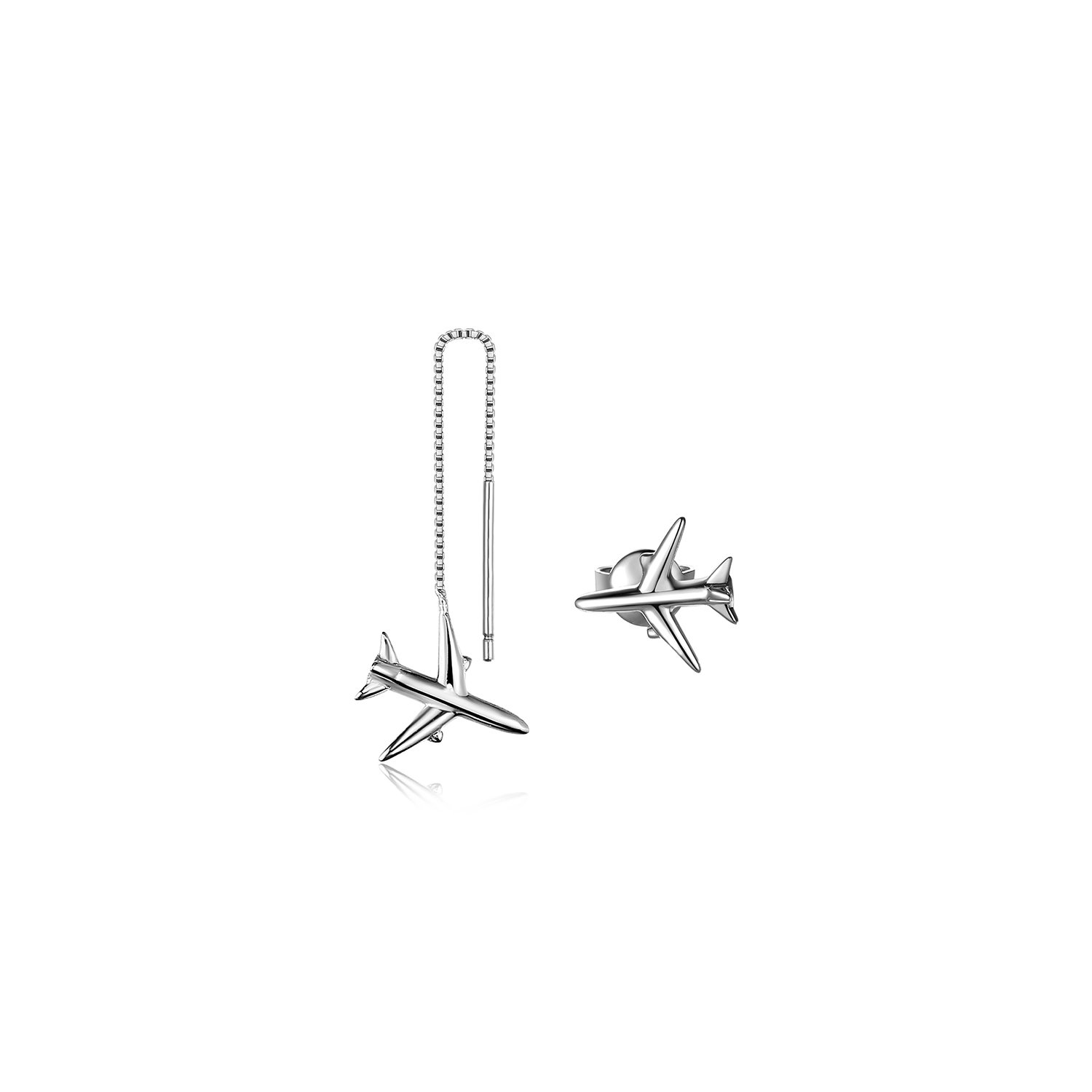 Cercei din argint airplane duet