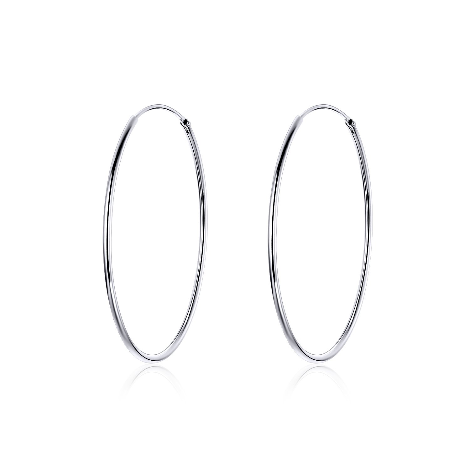 Cercei din argint big silver hoops