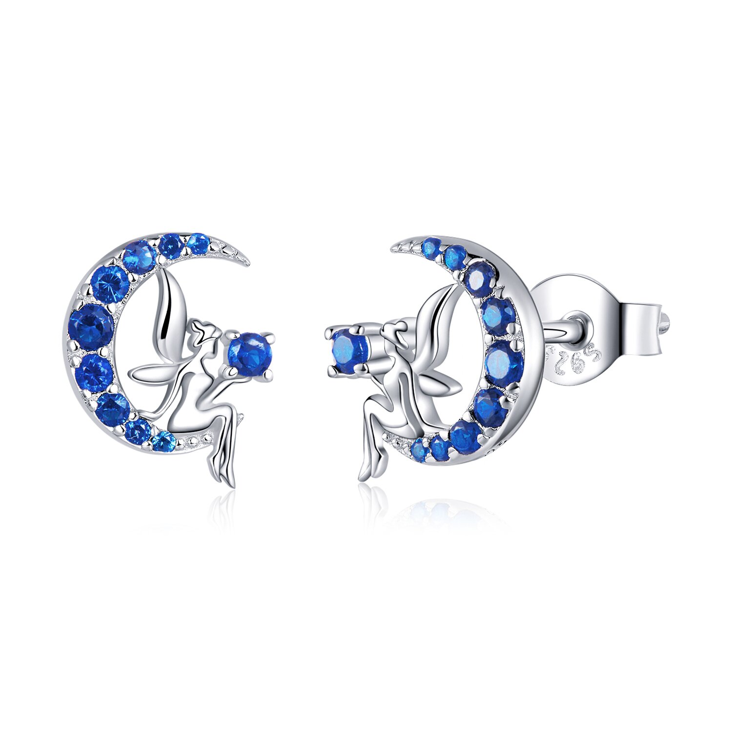 Cercei din argint blue fairy