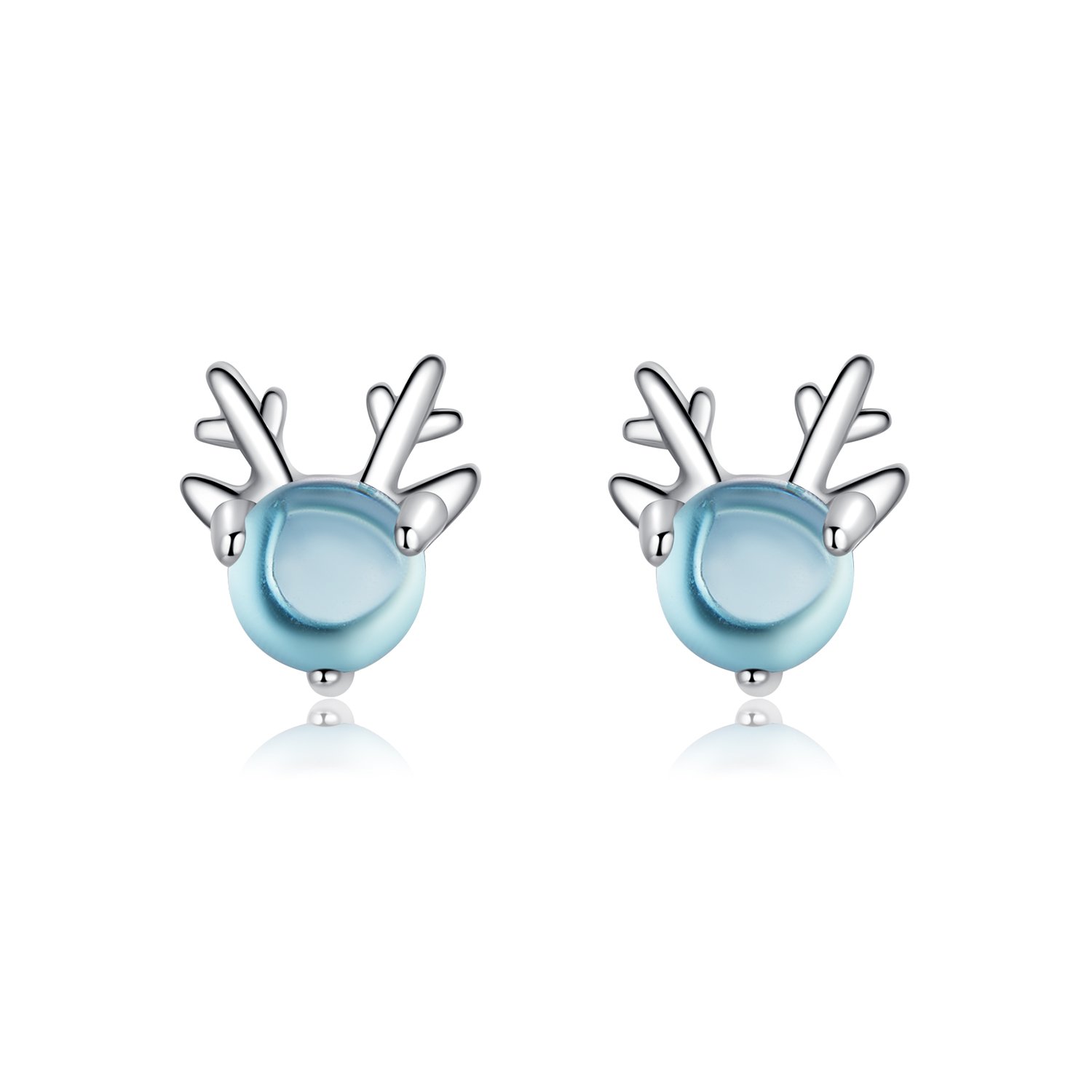 Cercei din argint crystal deer