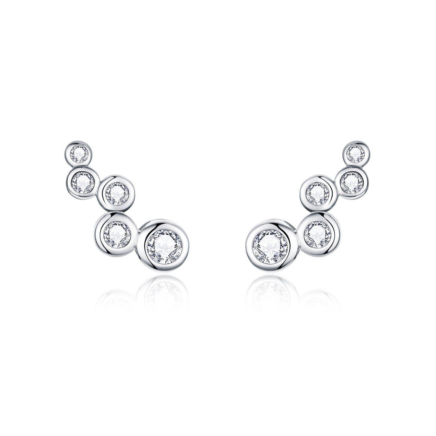 Cercei din argint crystal dots