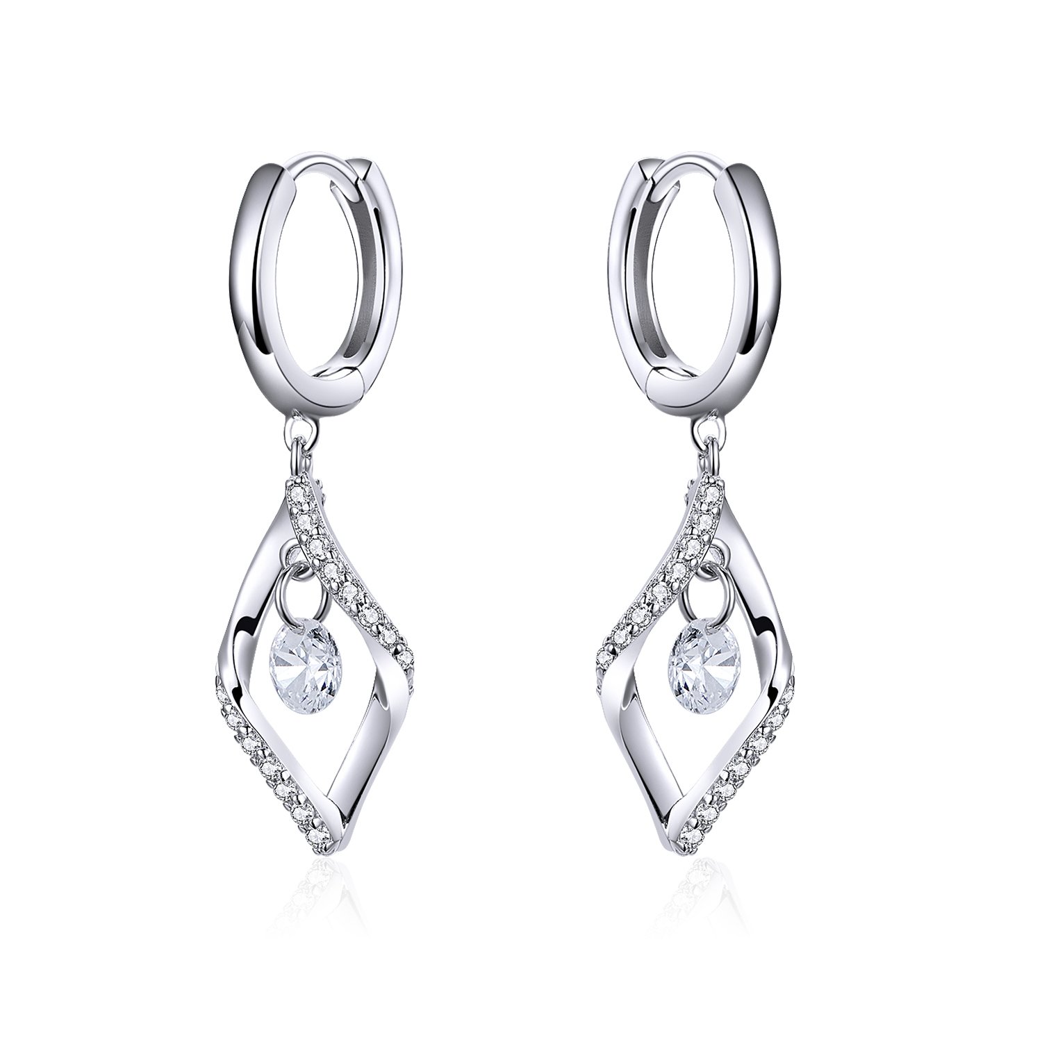 Cercei din argint dangle crystal earrings