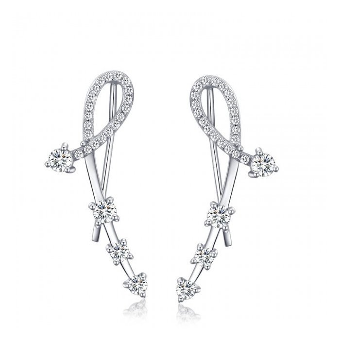 Cercei din argint fashion diamonds