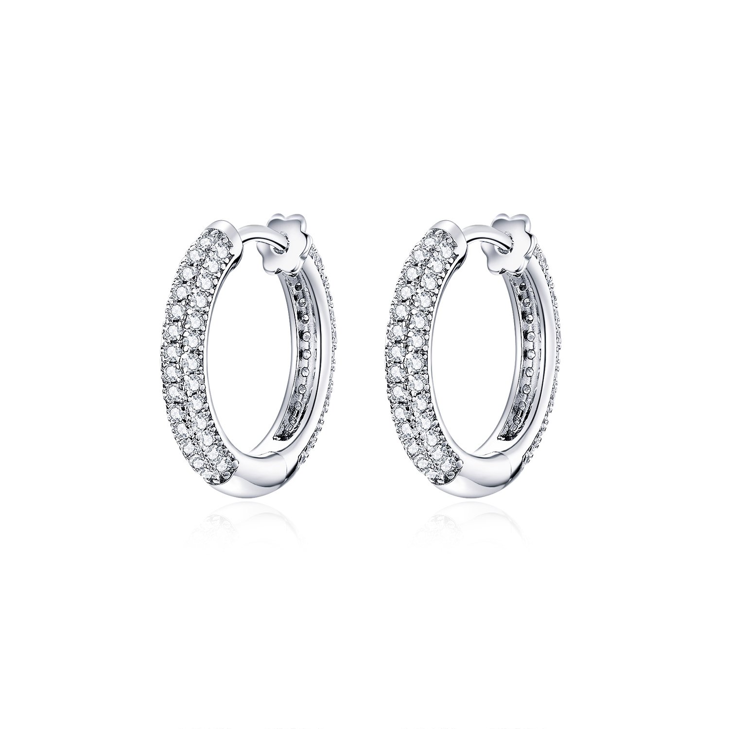 Cercei din argint glamour hoops