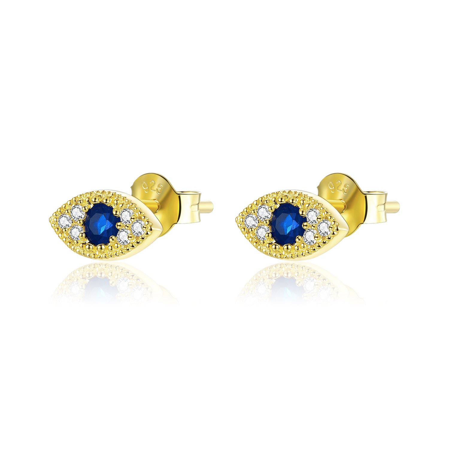 Cercei din argint golden lucky eye