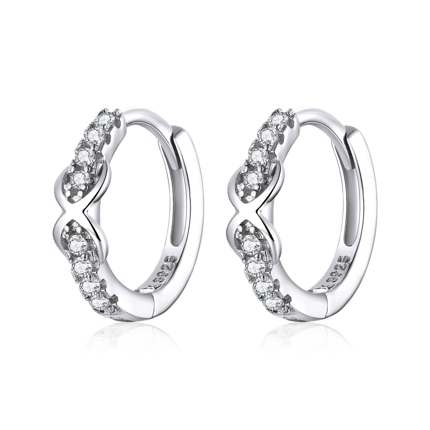 Cercei din argint infinite hoops