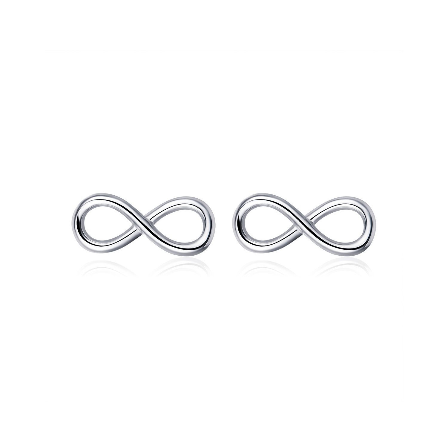 Cercei din argint infinity symbol