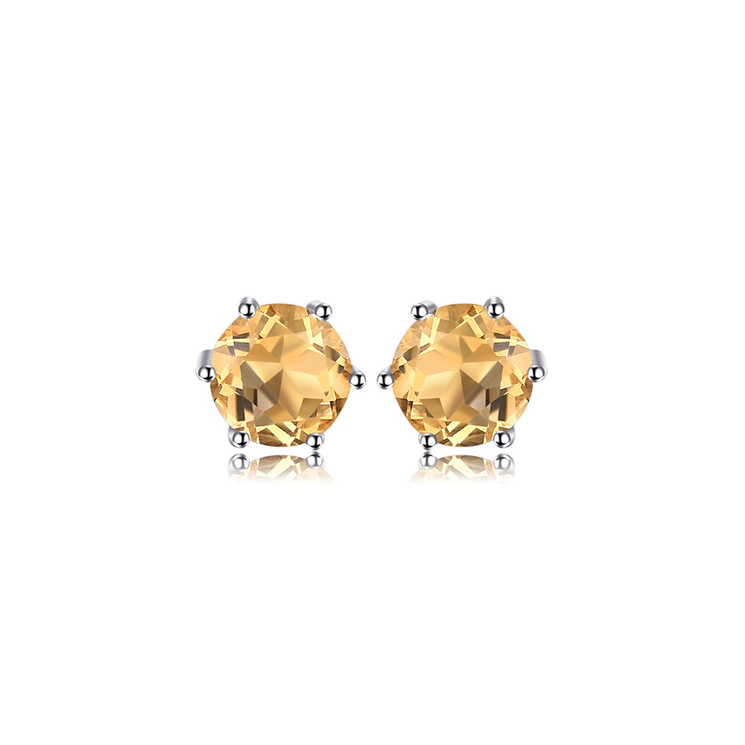 Cercei din argint little citrine dots