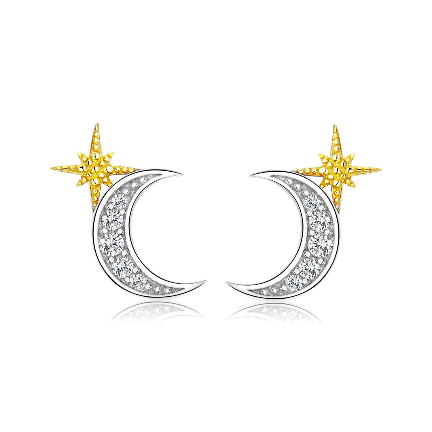 Cercei din argint little half moon