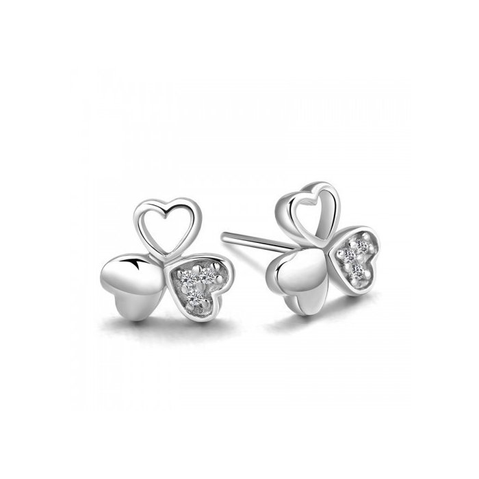 Cercei din argint little lucky clover