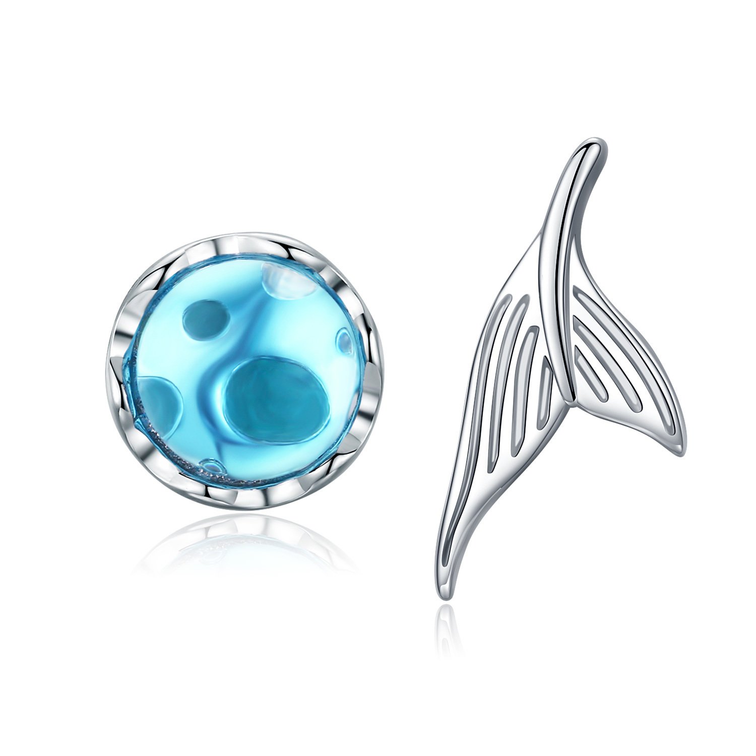 Cercei din argint mermaid's studs