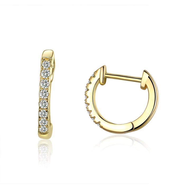 Cercei din argint moon look gold