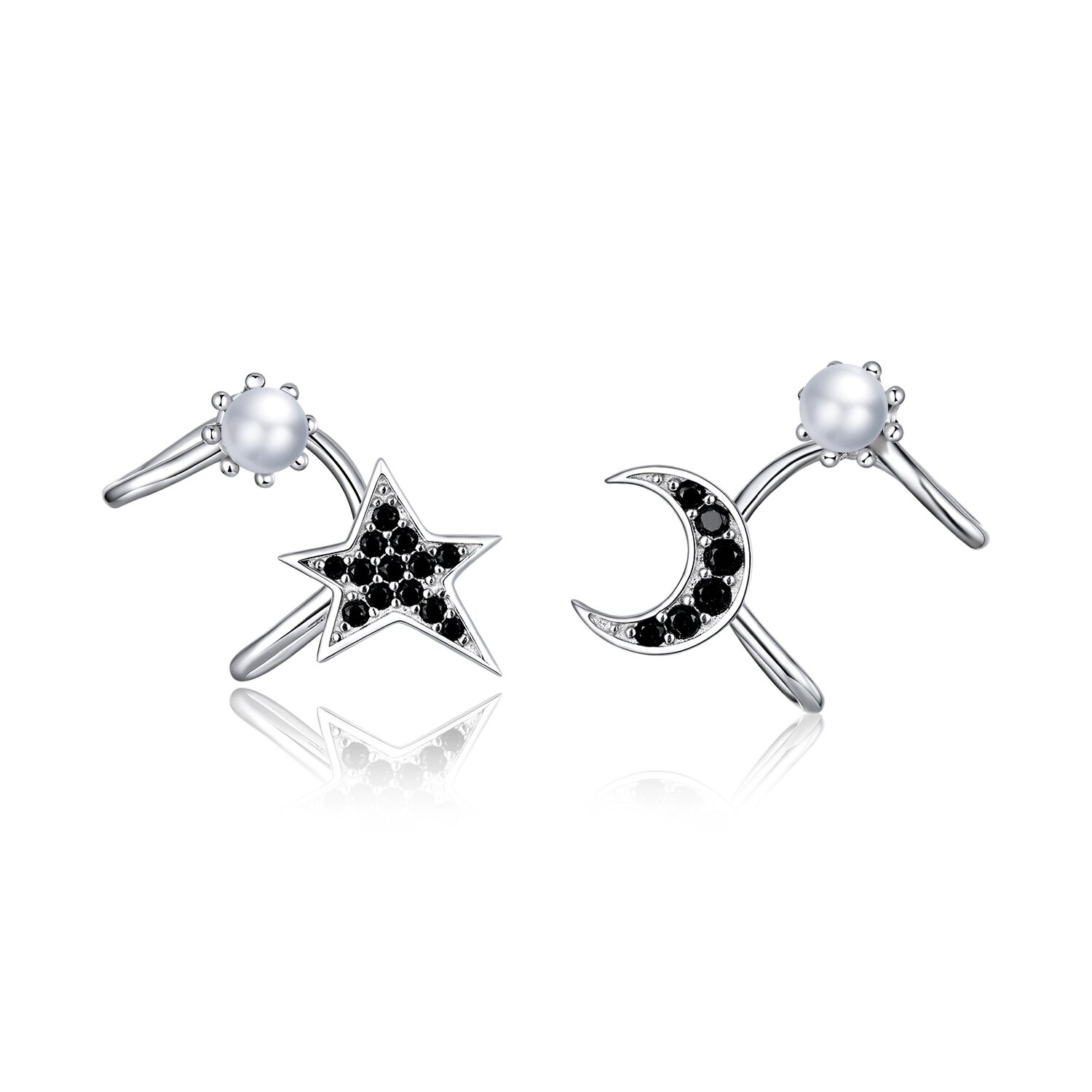 Cercei din argint moon & pearls