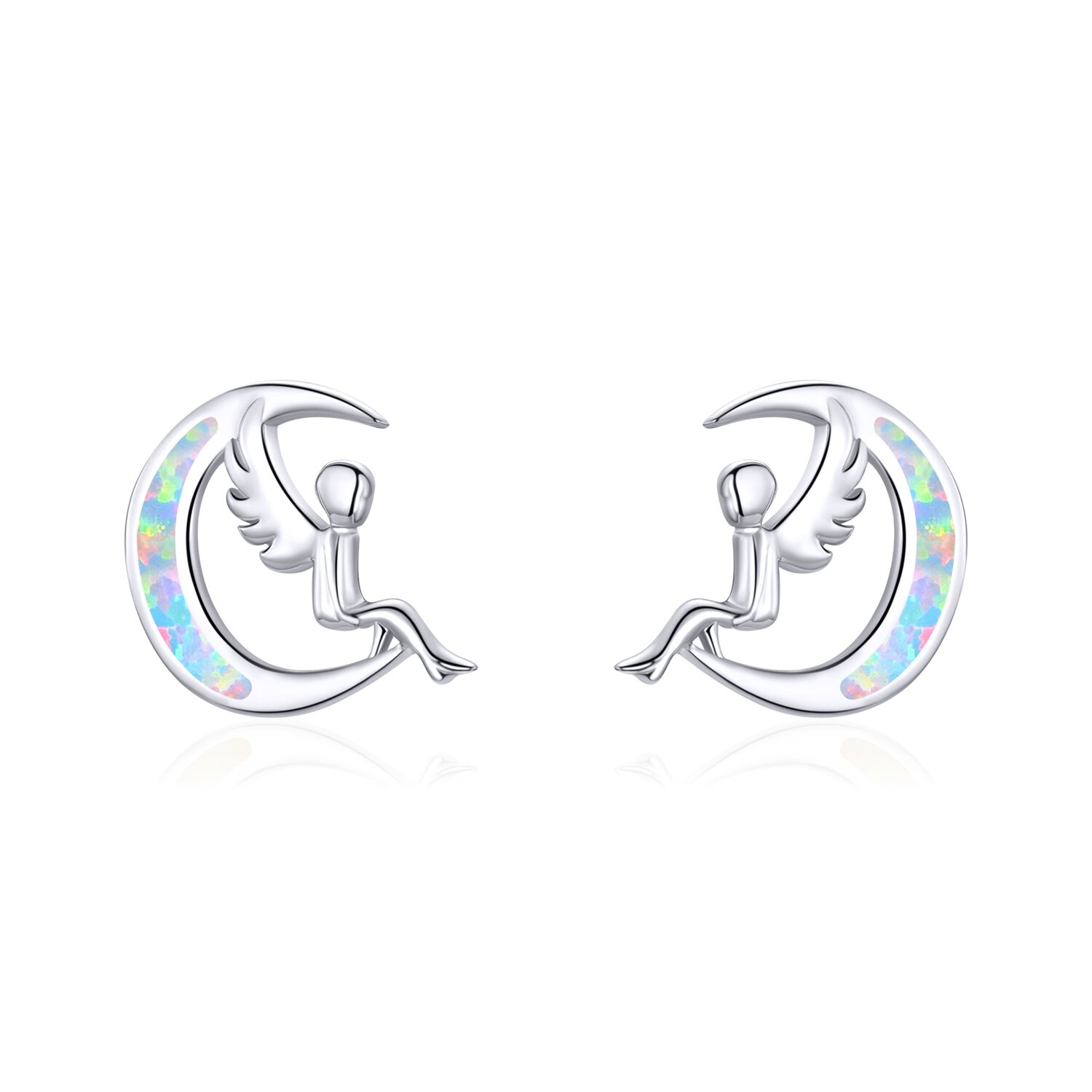 Cercei din argint opal fairy