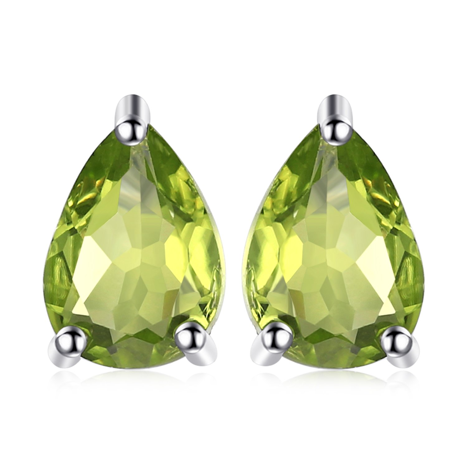 Cercei din argint peridot drop