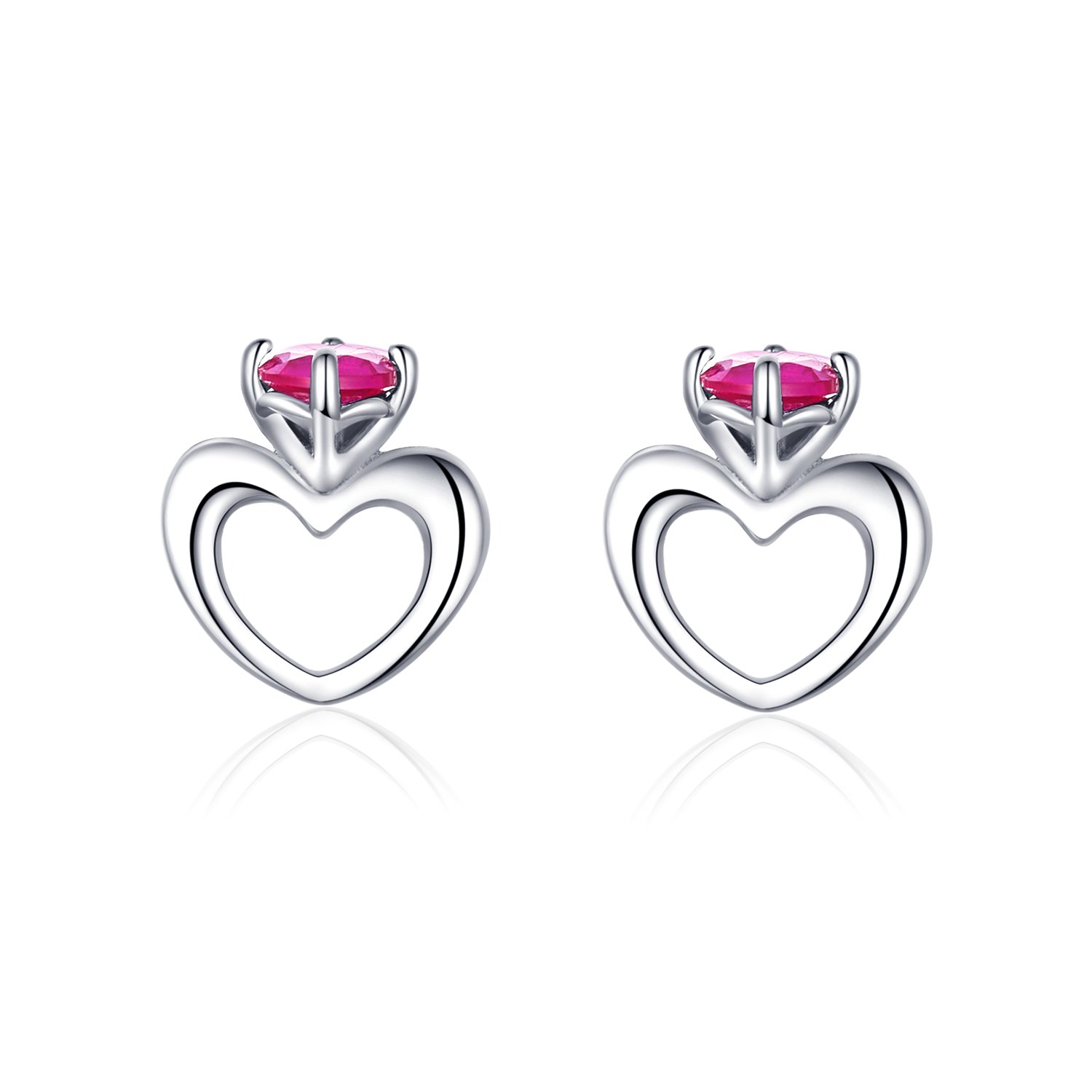 Cercei din argint small hearts earrings