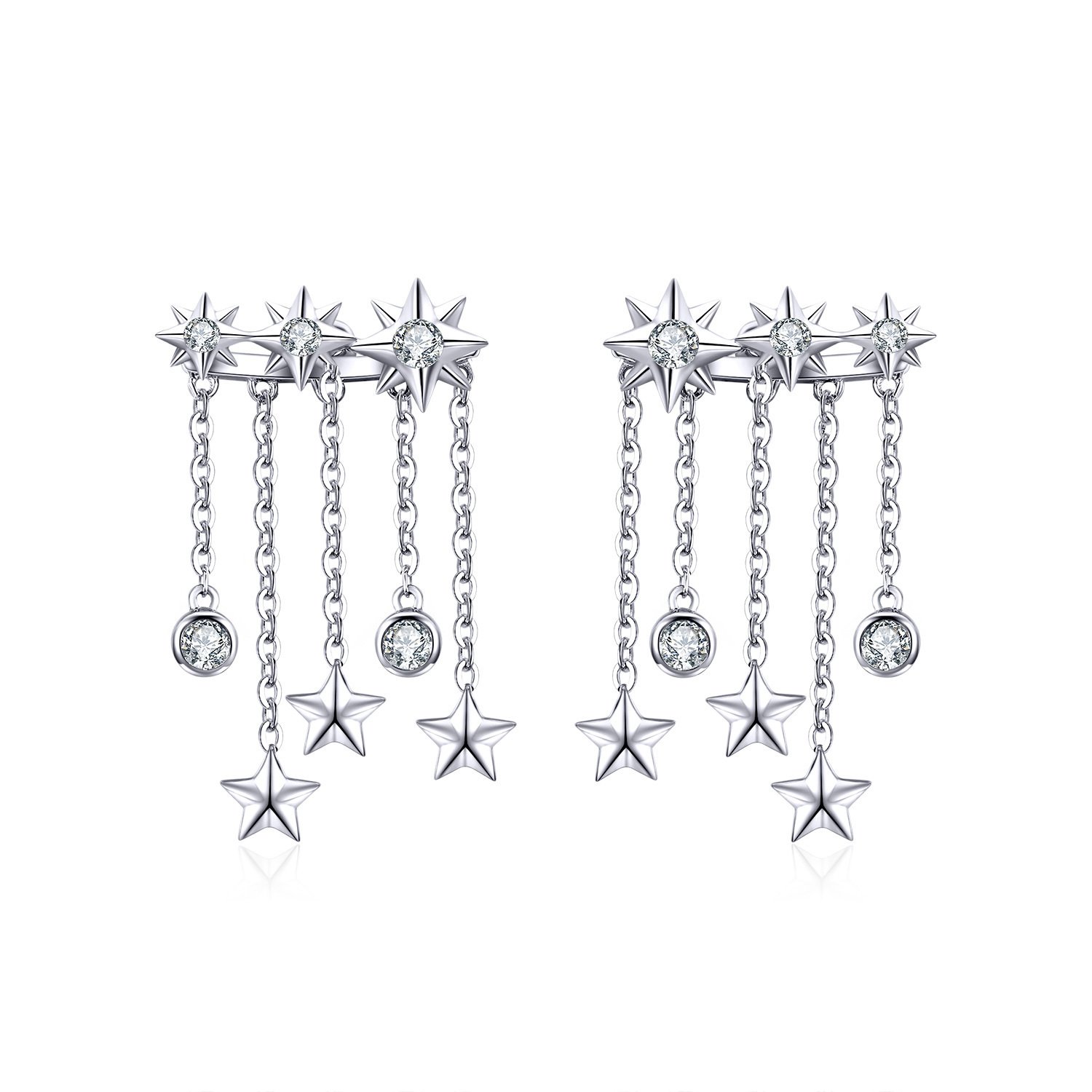 Cercei din argint stars cascade