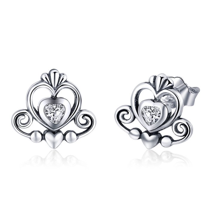 Cercei din argint vintage crown