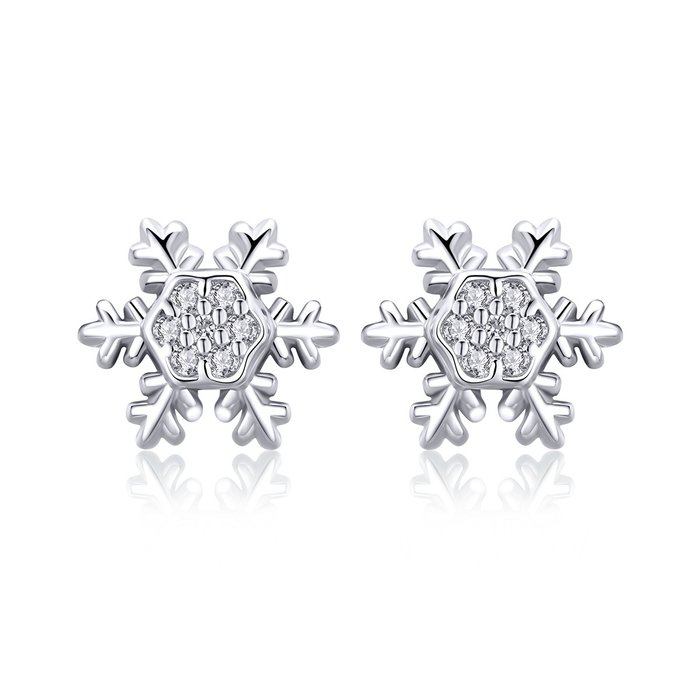 Cercei din argint winter snowflakes