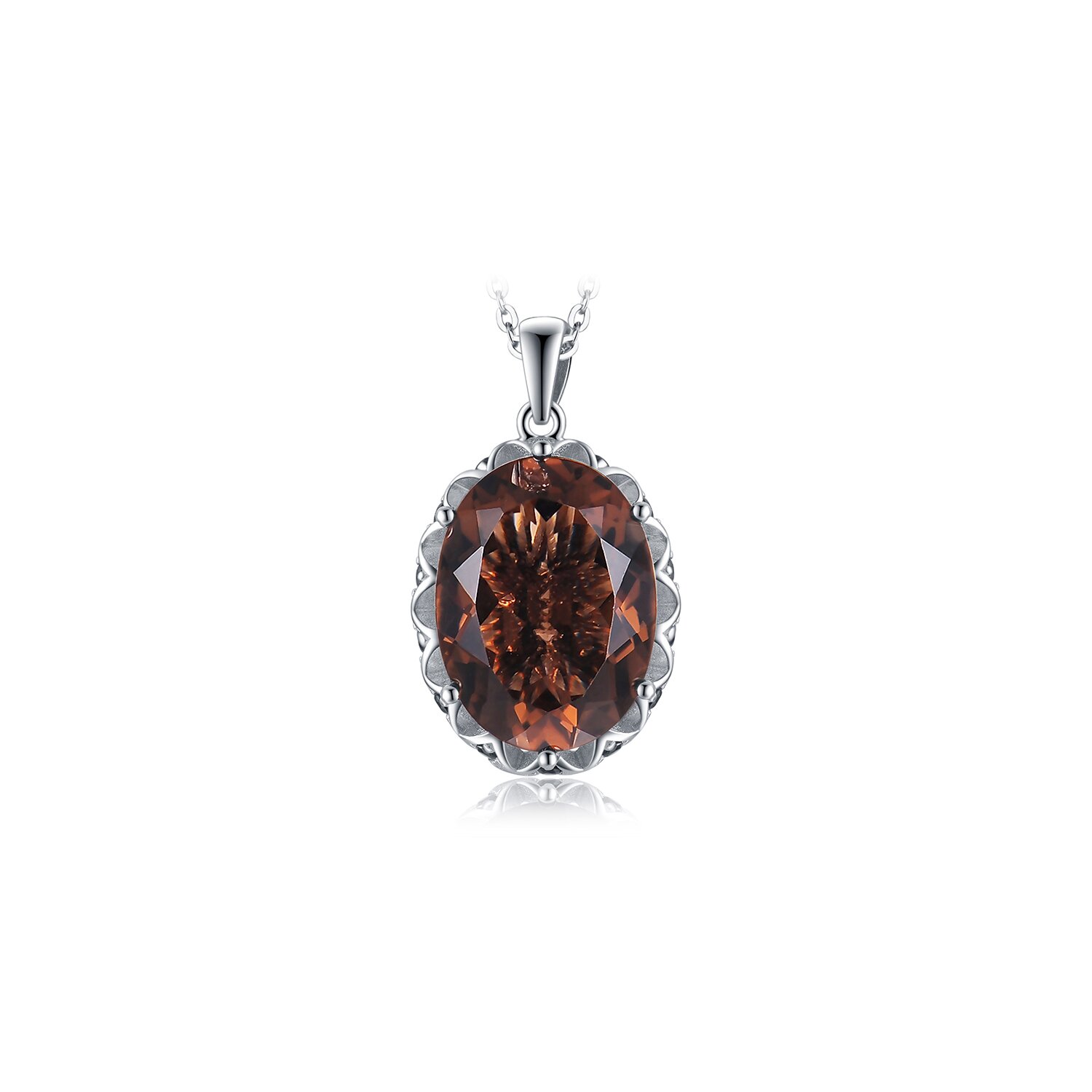 Colier din argint beautiful smoky quartz