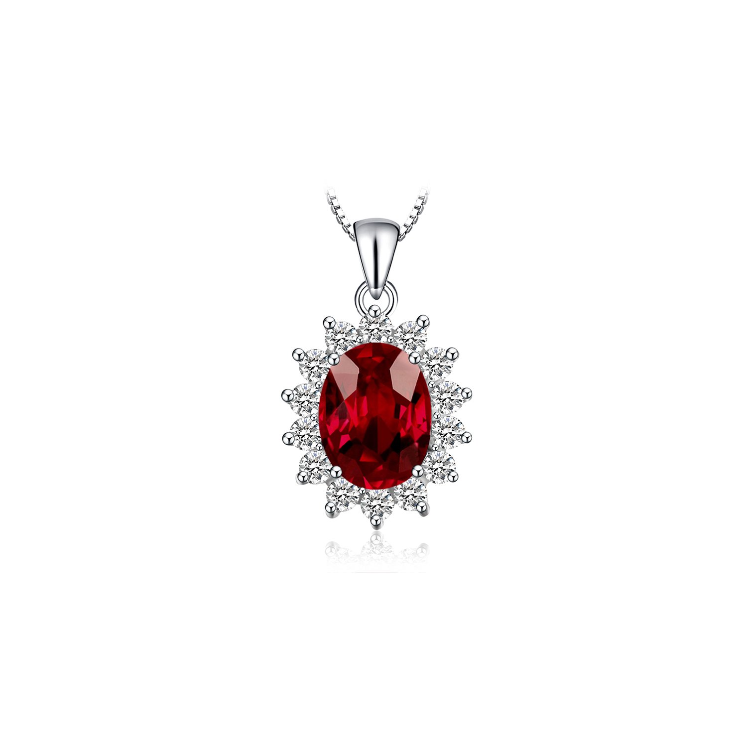 Colier din argint elegant garnet