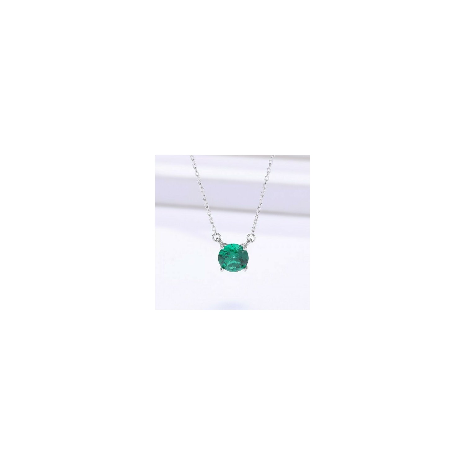 Colier din argint green little dot