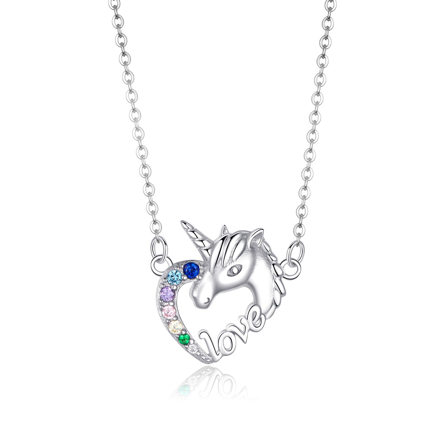 Colier din argint in love with unicorns