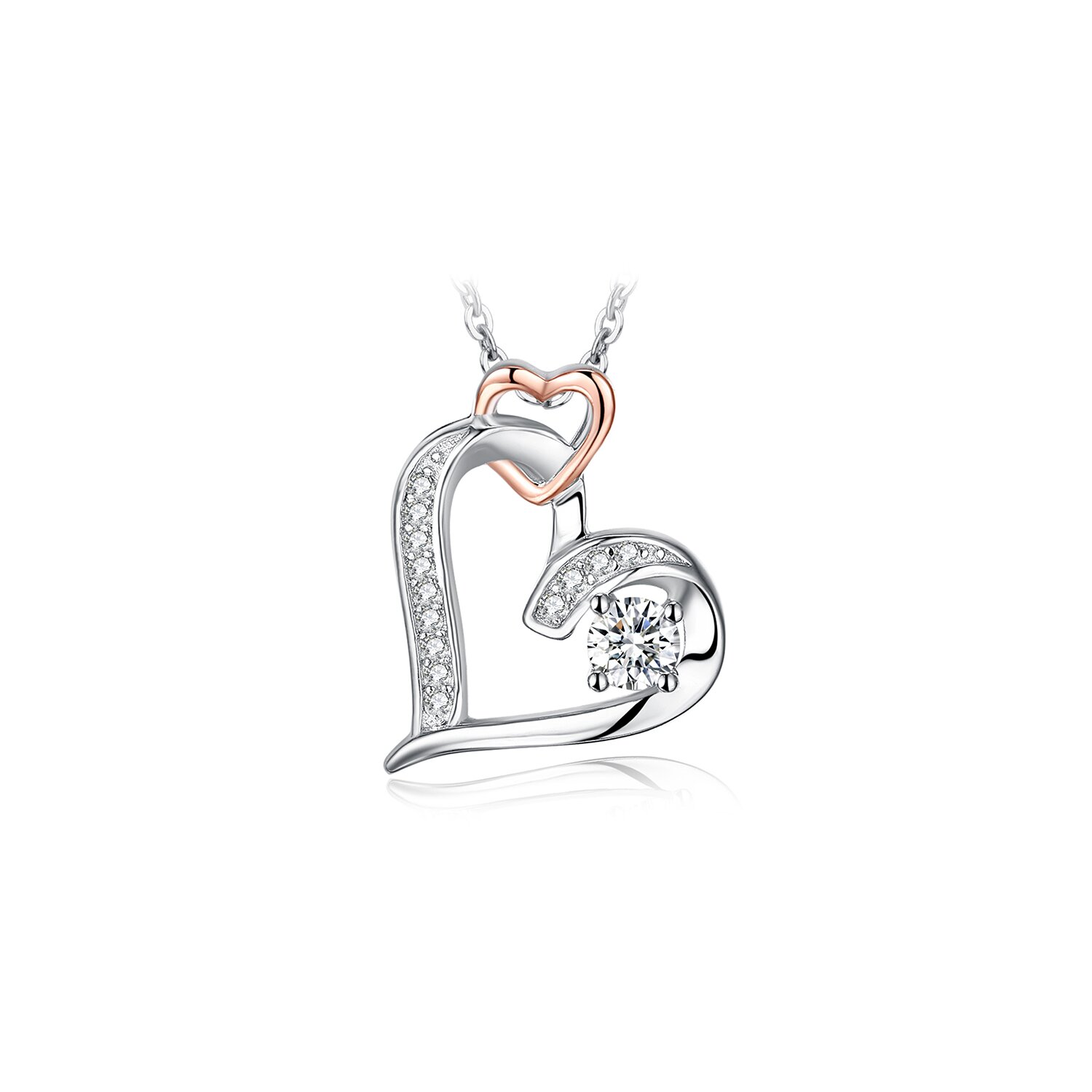 Colier din argint infinity heart