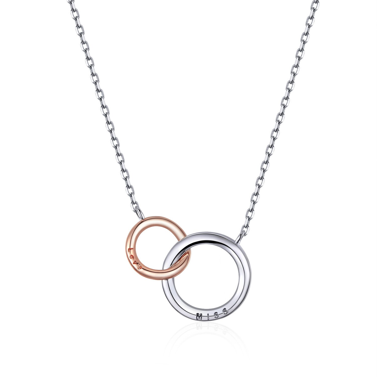 Colier din argint intersected circles