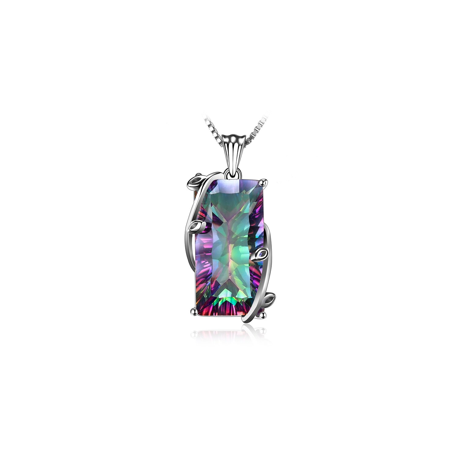 Colier din argint massive mystic topaz