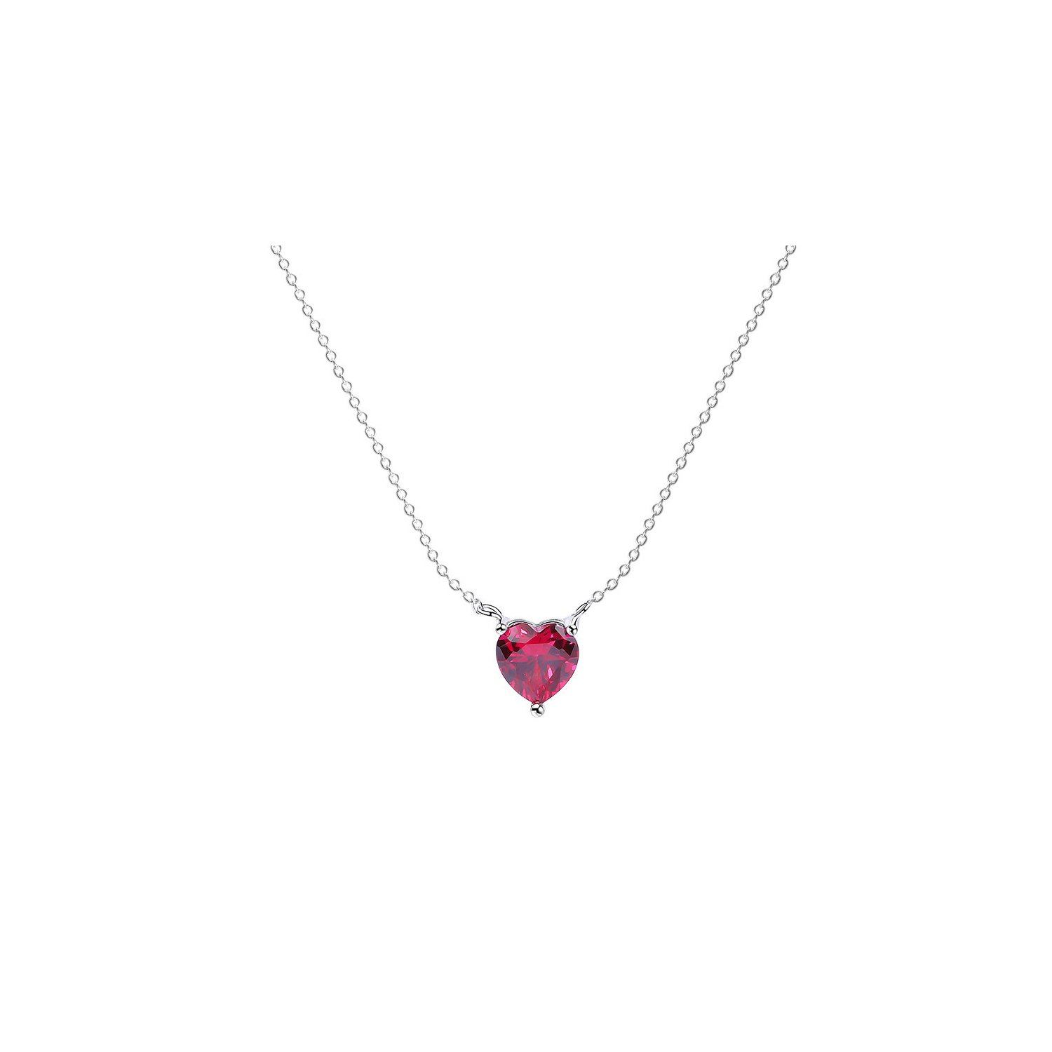 Colier din argint perfect red heart