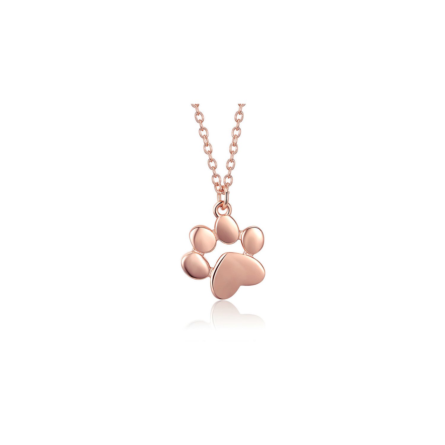 Colier din argint rose gold paws