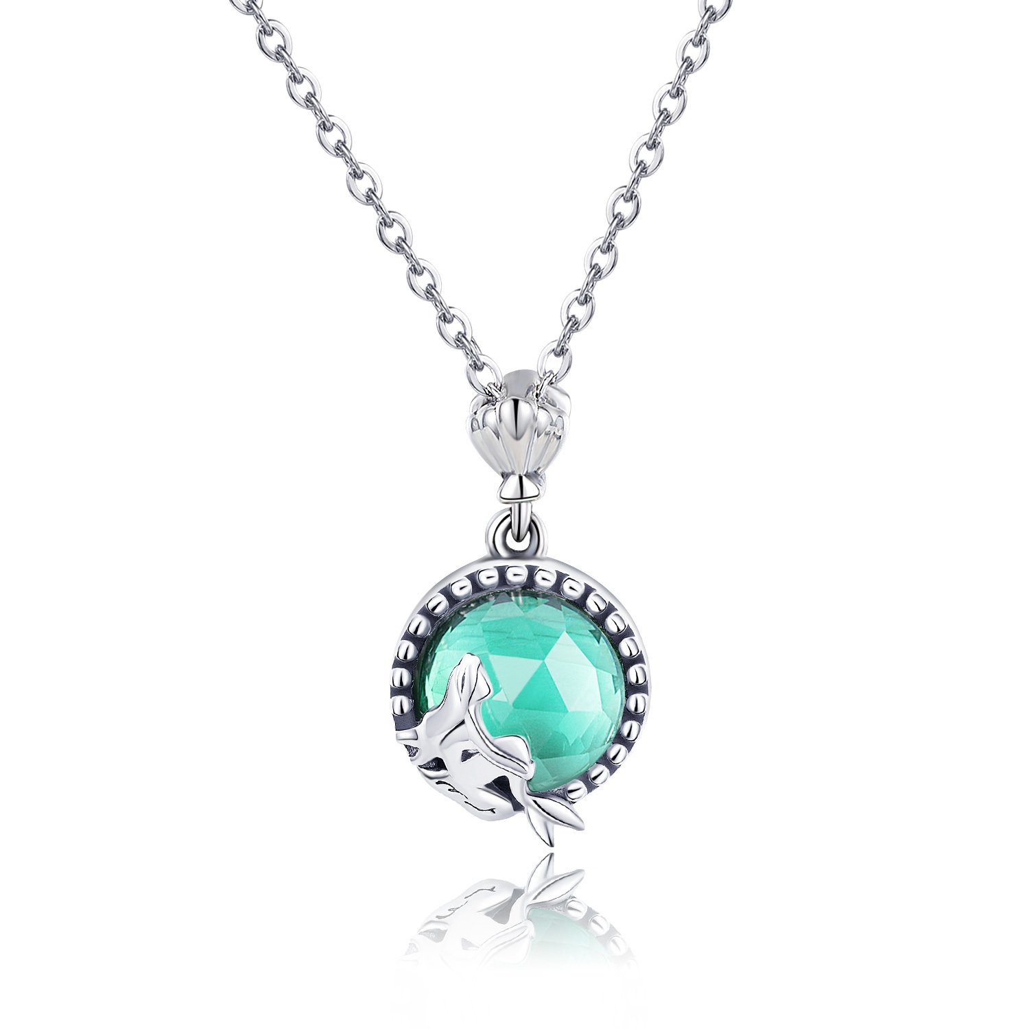 Colier din argint silver glass mermaids